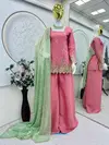 Ssc 710 Heavy Shimmer Silk Embroidery Work Readymade Suits Wholesale In India